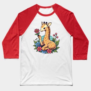 Giraffe botanist Baseball T-Shirt